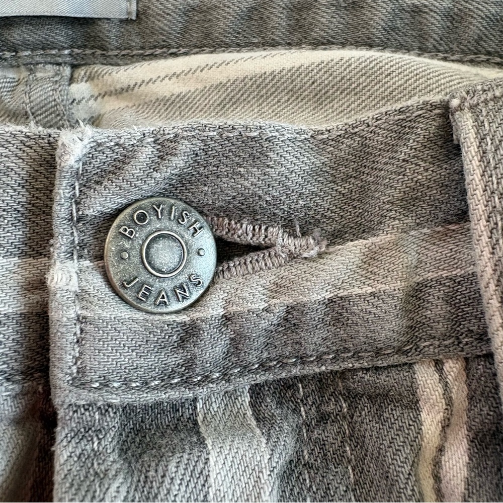 Boyish Tommy Jeans in Devil Is A Woman Gray Striped Cropped Straight, Size 28 - Picture 11 of 16